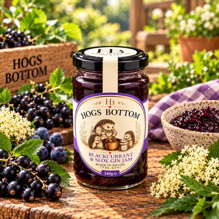 Blackcurrant and Sloe Gin Jam 340g