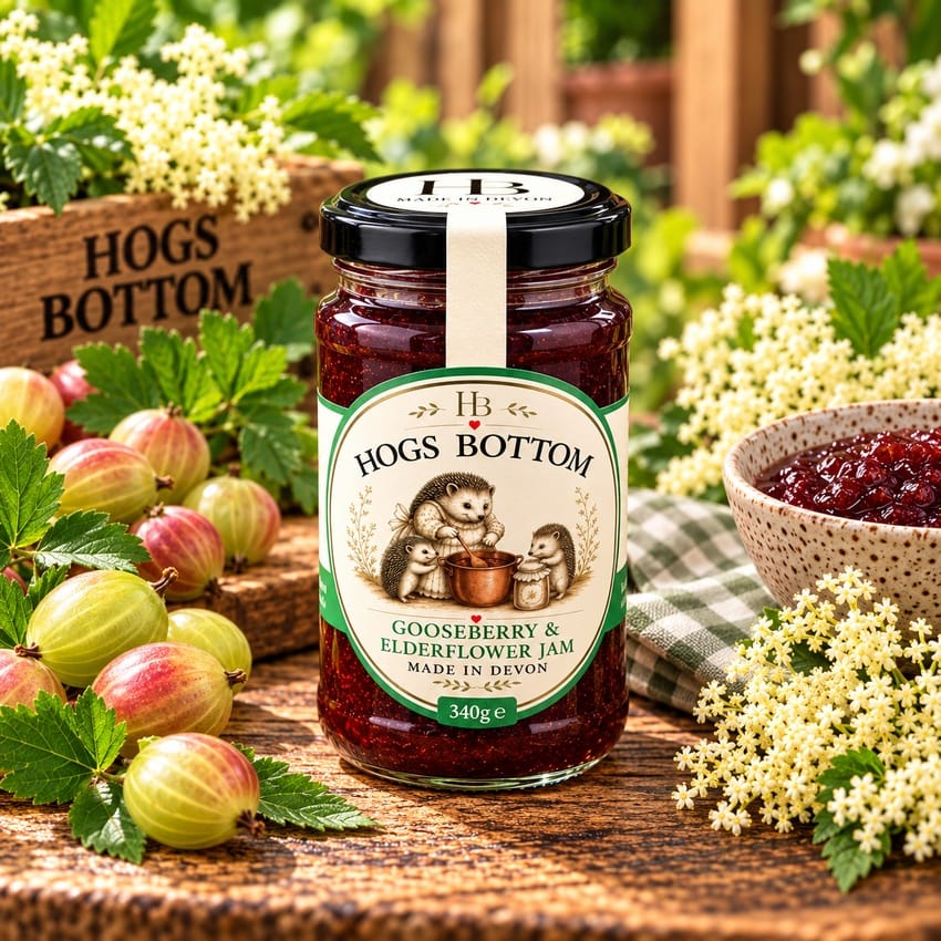Gooseberry and Elderflower Jam 340g